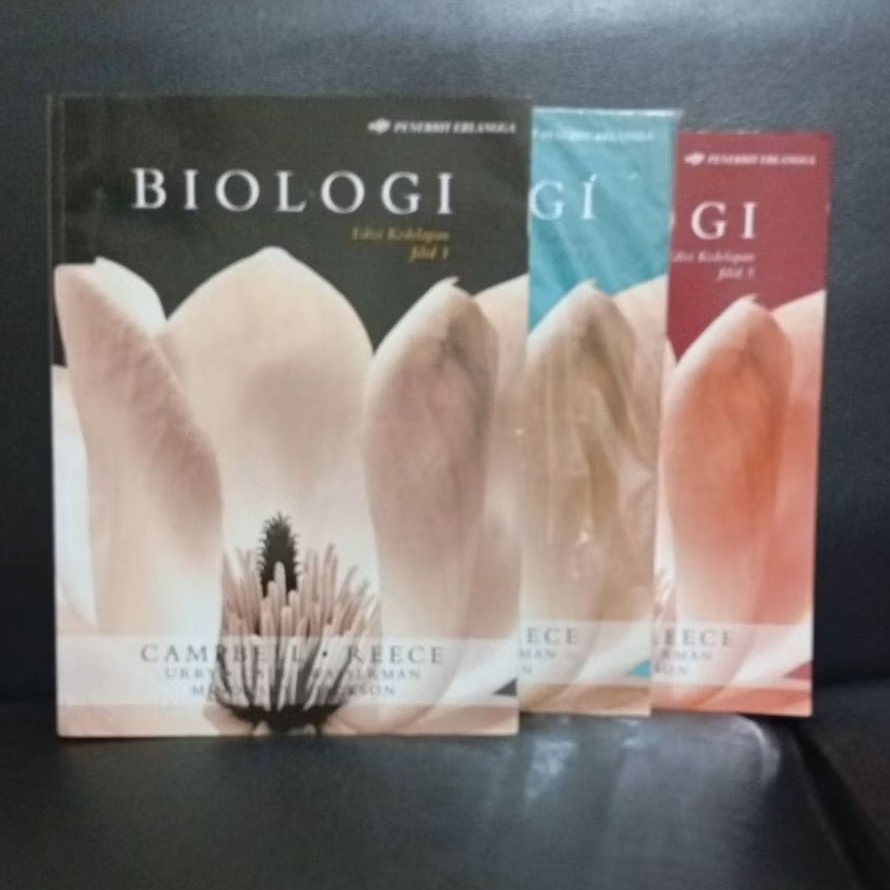 Buku Original BIOLOGI Edisi Kedelapan Jilid 1-2-3 CAMPBELL REECE Bekas