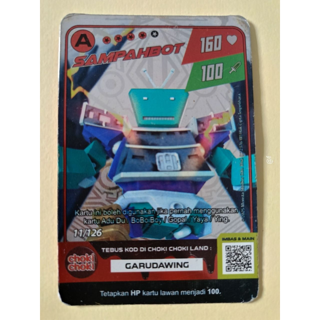 Kartu Boboiboy Choki-choki