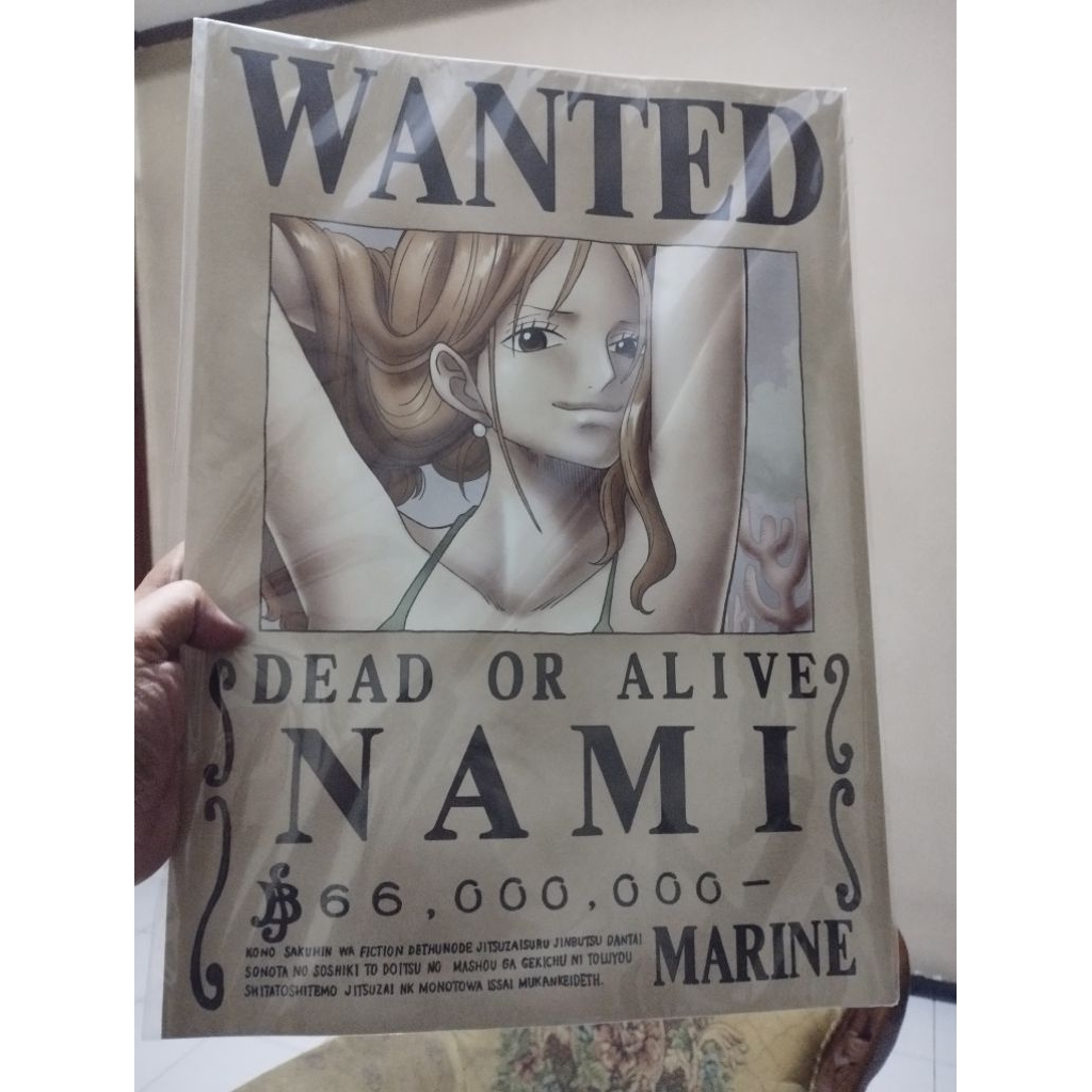 Poster Wanted One Piece Nami Original Mugiwara Store Japan