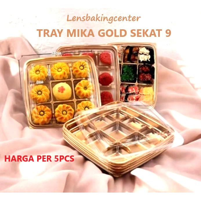 KOTAK COKLAT COKELAT  Pudding Cake Kue Nastar Bulan  Mika TRANSPARAN  Sekat 9 HARGA PER 5PCS