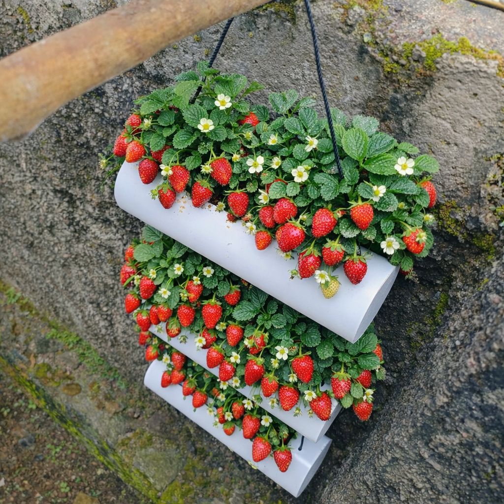 Pot PVC Gantung 3 Susun | Vertical Garden Sayur | Pot Dinding Minimalis Hidroponik hidroponik sederh