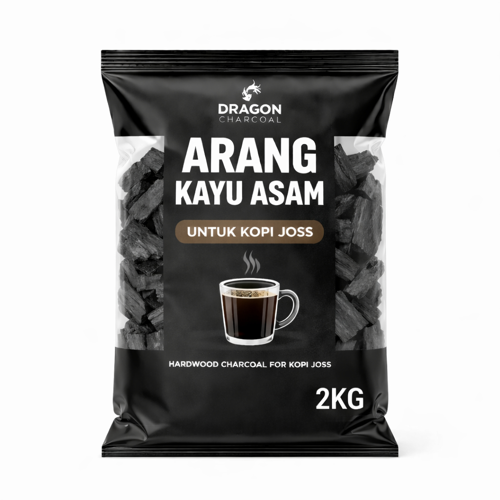 Arang Kayu Asam Premium 2KG untuk Kopi Joss – Tanpa Bahan Kimia
