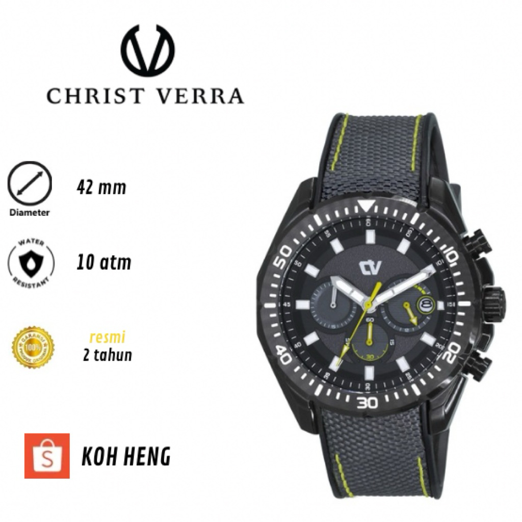 JAM TANGAN PRIA CHRIST VERRA SERIES CV C 80241G ORIGINAL