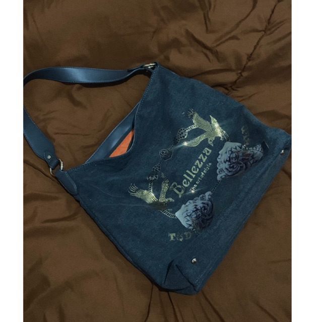 Preloved Totebag Belleza Motif Unik Metal