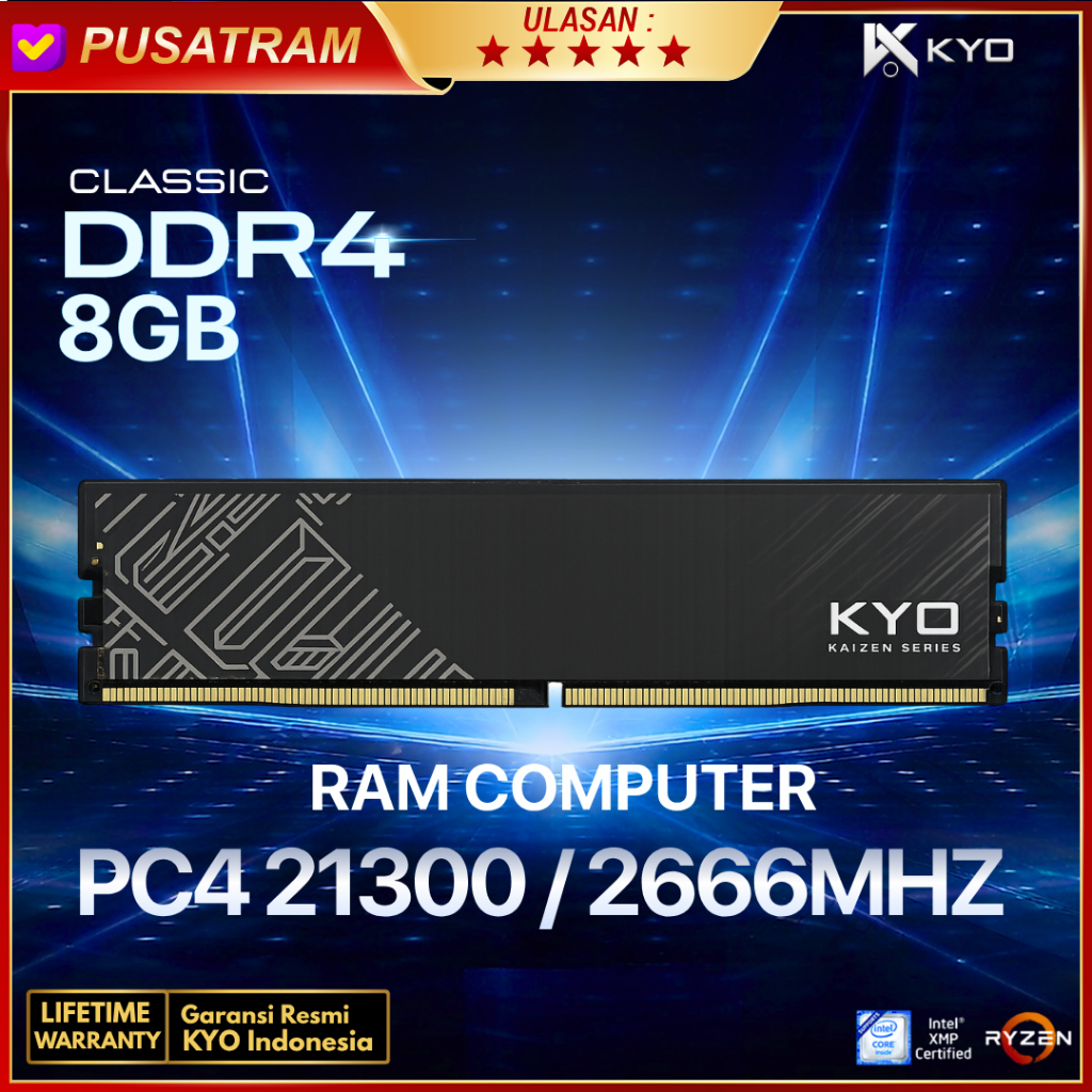 RAM PC KAIZEN DDR4 8GB 21300 / 2666 MHz RAM PC DDR4 8GB 2666 MHz RAM COMPUTER DDR4