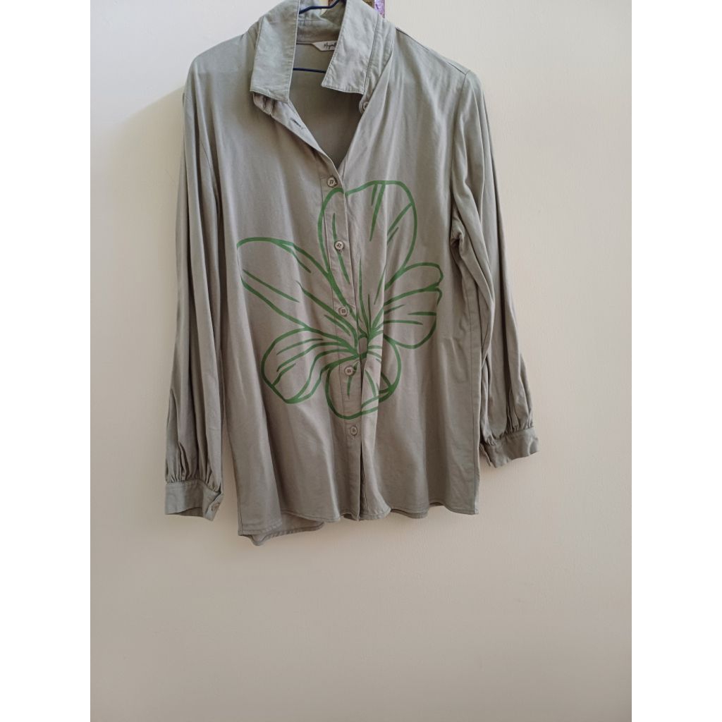 kemeja sage preloved may outfit