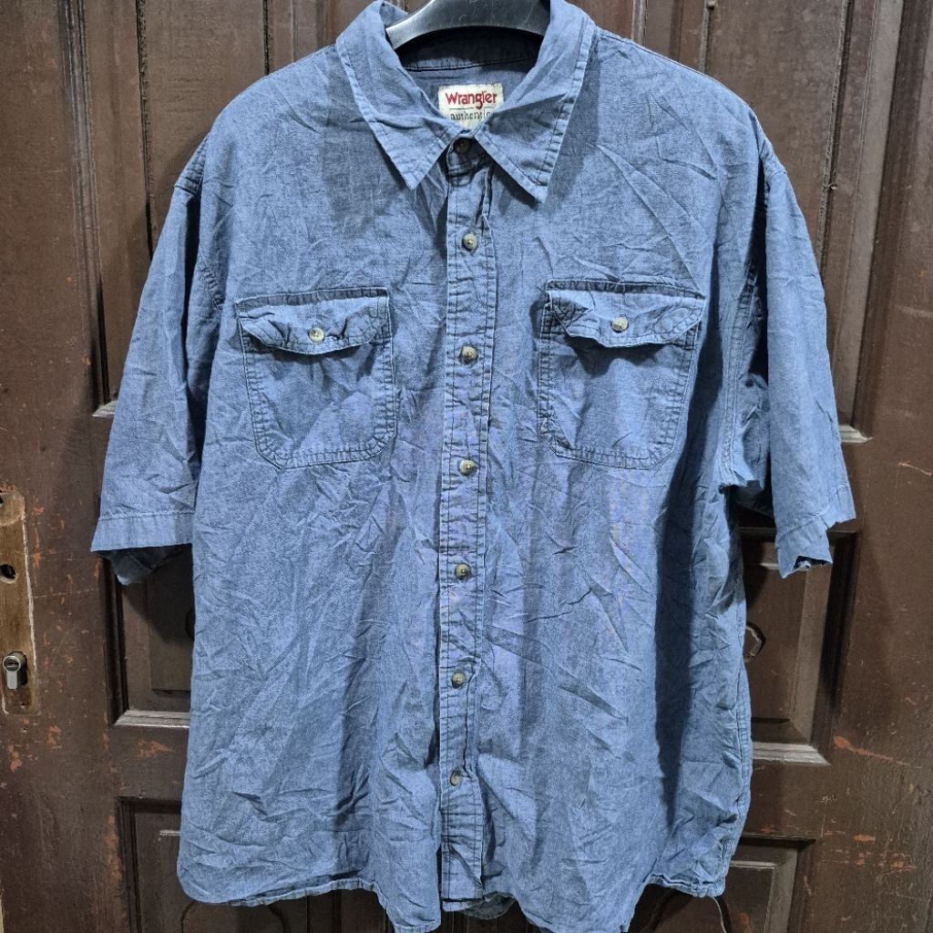 Kemeja Pendek Wrangler Pria(XXL)