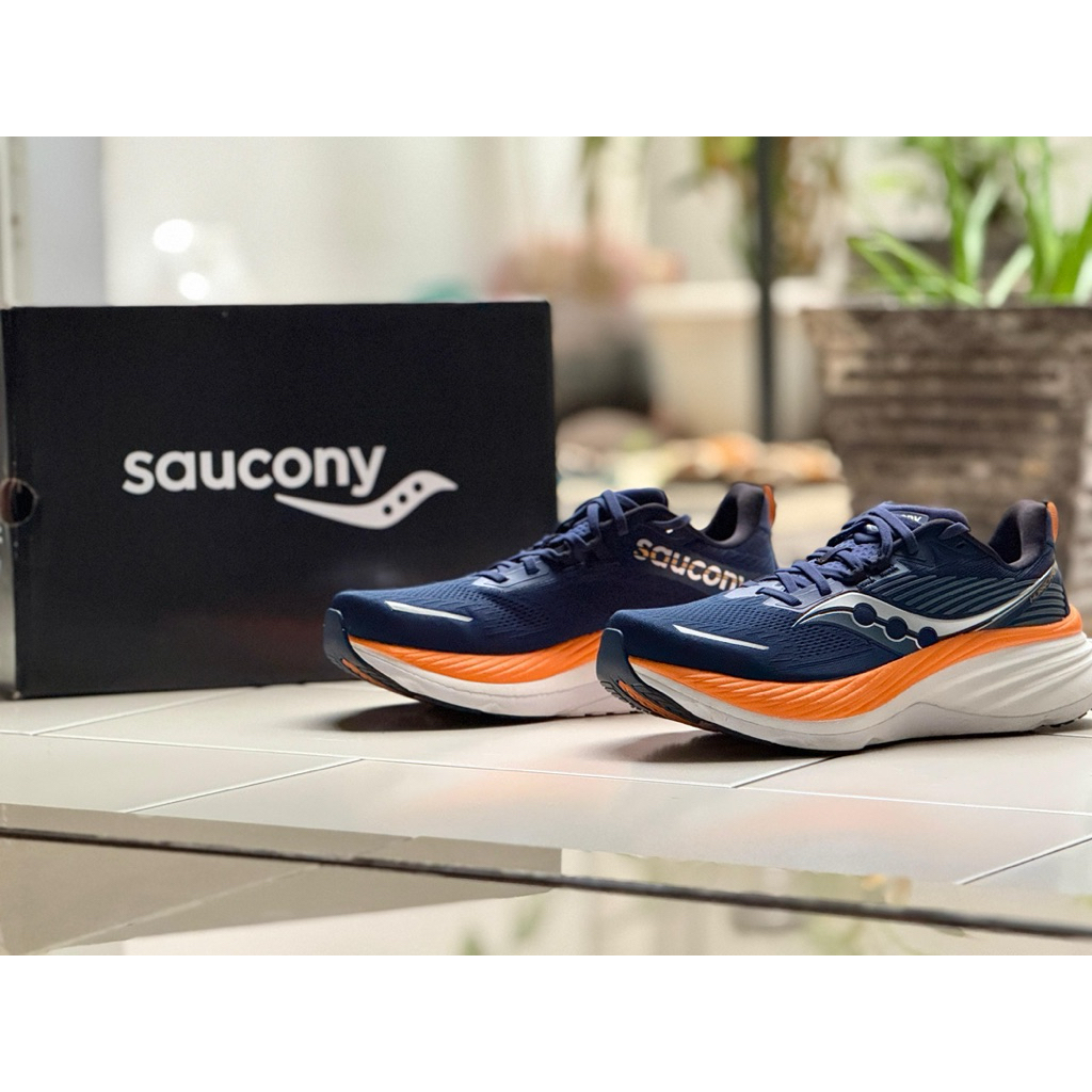 Saucony Hurricane 24 Navy / Peel Marine Orange Size 44
