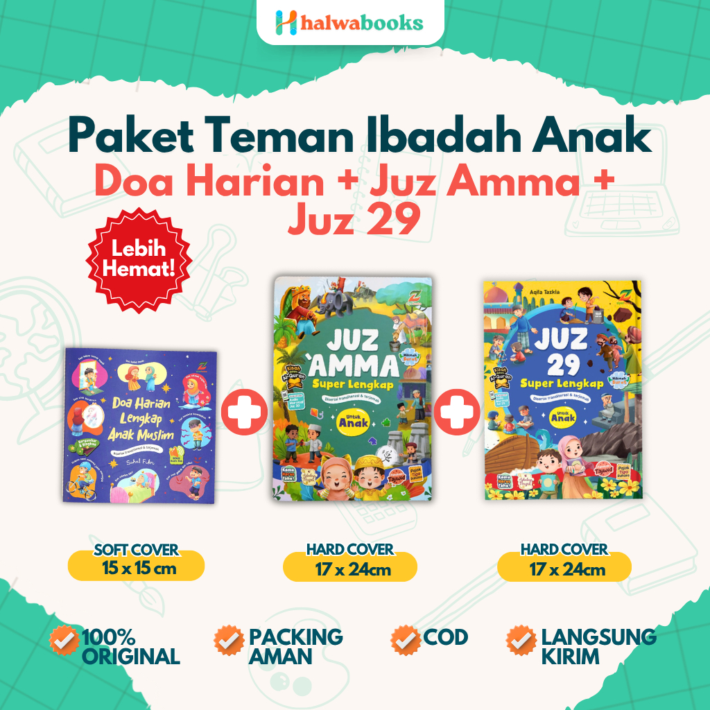Paket Hemat Buku Doa harian + Juz Amma + Juz 29 - Lengkap Arab Latin Terjemah - Ziyadbooks