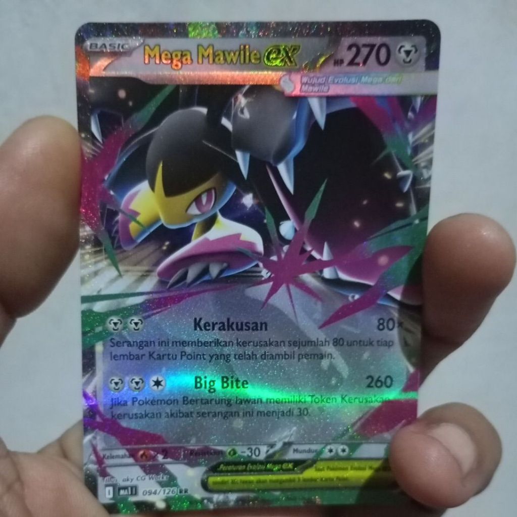 kartu pokemon mega mawile ex 094/126 rr.evolusi mega