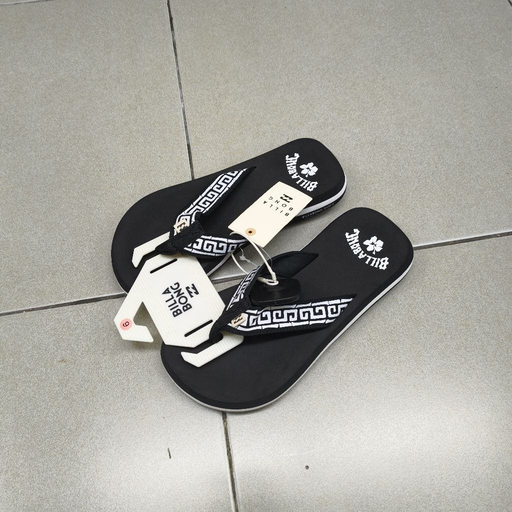 Sandal Billabong Wanita Flip Flop Black Graphic Original