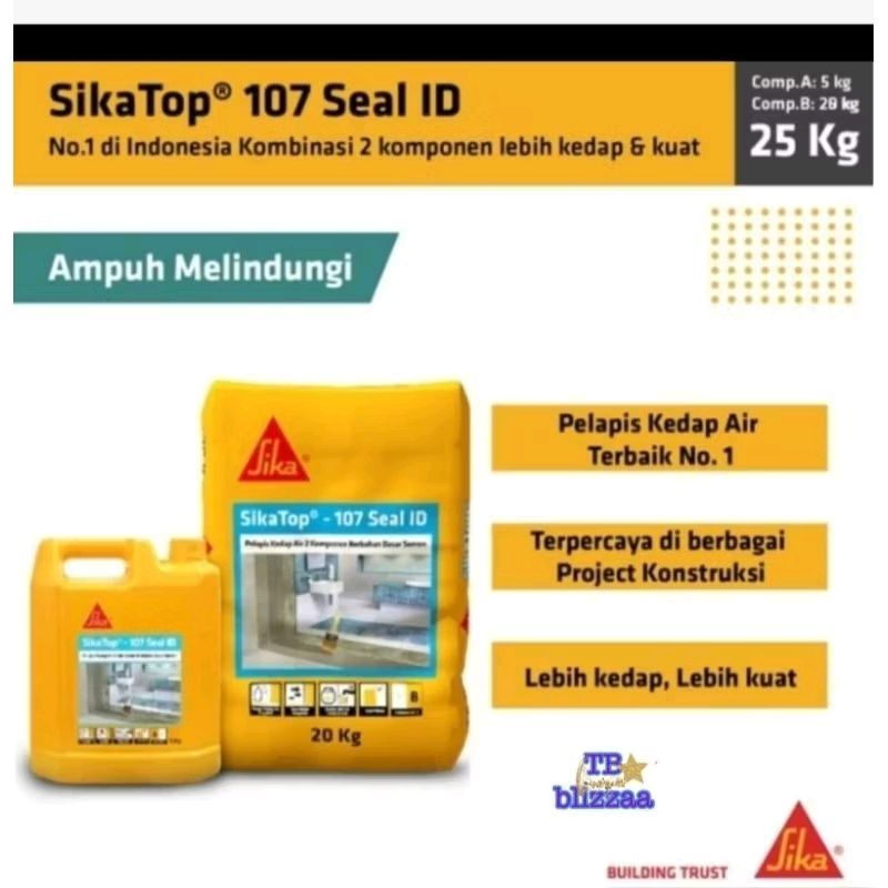 Sika Top Set Sika Top 107 Set 25kg [20kg Semen+5kg Cairan] SikaTop 107 Seal Mortar Waterproof 25kg