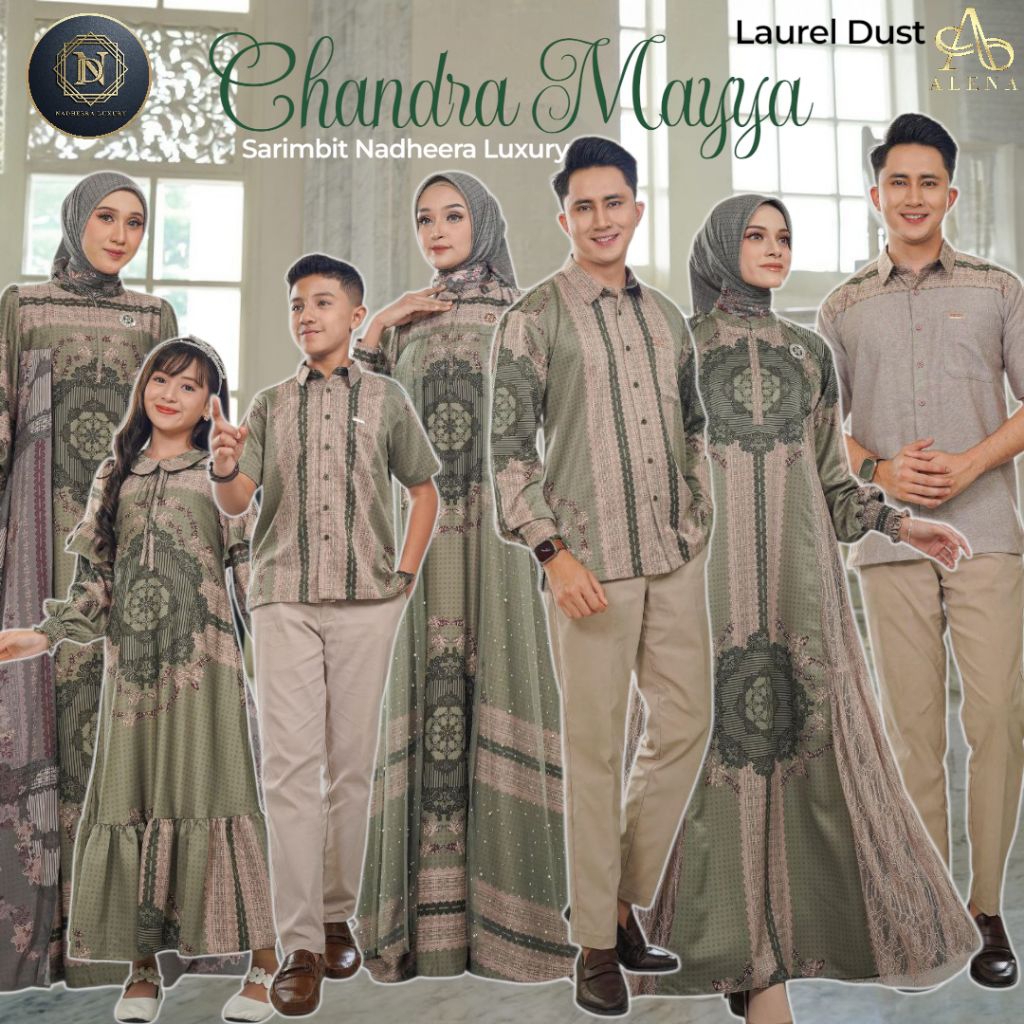 SIAP KIRIM Ready Chandramayya Dress sarimbit nadheera luxury (LAUREL DUST)