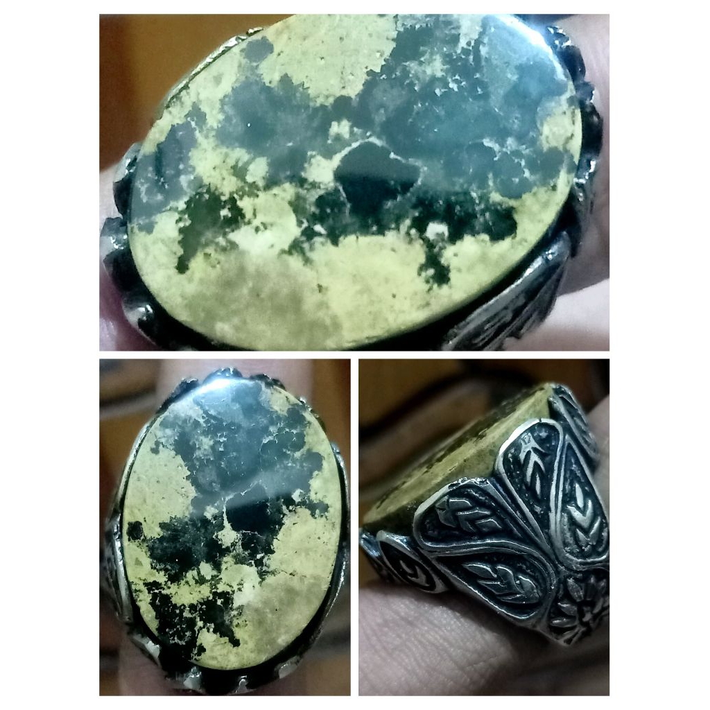 natural pirus Persia  hitam urat emas