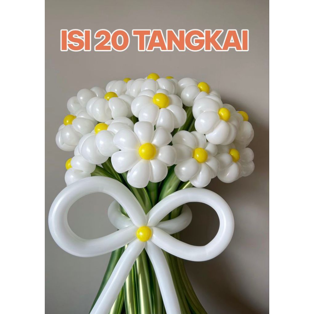 BALON BUNGA ISI 20 TANGKAI Bouquet bunga balon bouquet wisuda wedding ulang tahun gift balon parcel 