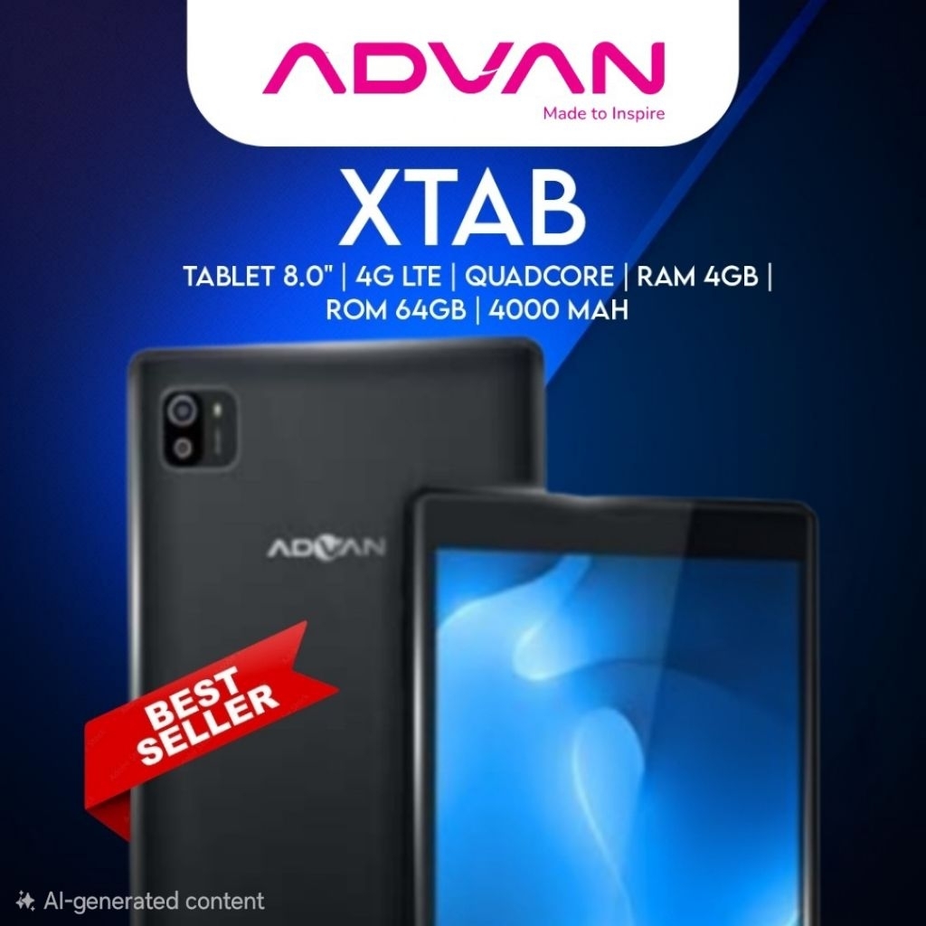 Advan XTab 4/64 Layar 8 inch Tablet 4G Advan Tablet Upgrade dari Advan Tab A8