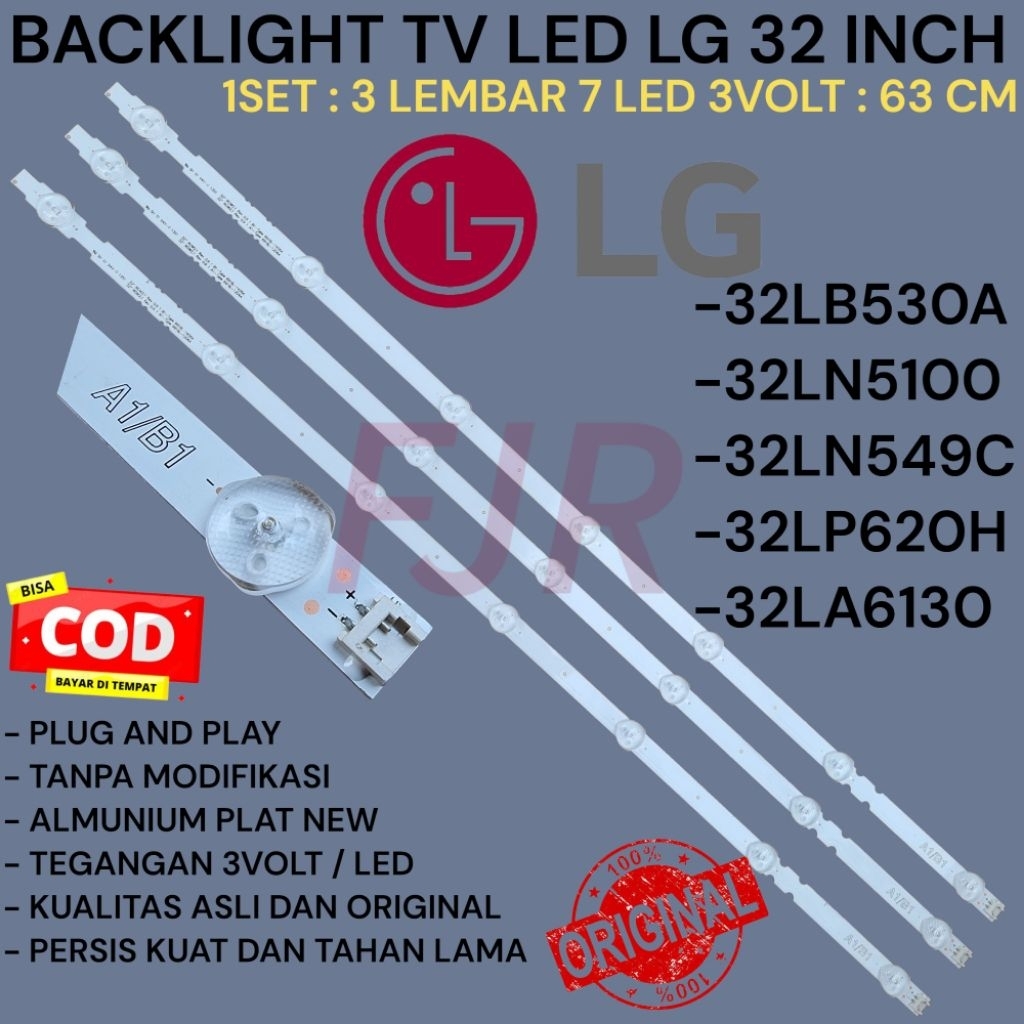 LAMPU BL BACKLIGHT LED TV LG 32INCH 3VOL 7MATA 32LB530A - 32LN549C - 32LP620H- 32LA6130
