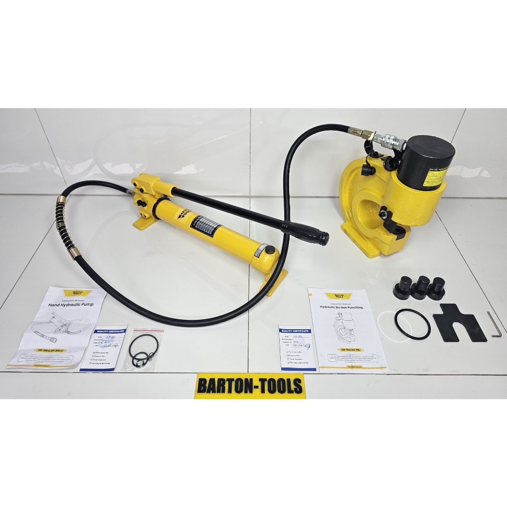 12mm Angle Steel Hydraulic Busbar Punching CH-70L Dengan Pump CP-700 BARTON Alat Pelubang Besi Siku 
