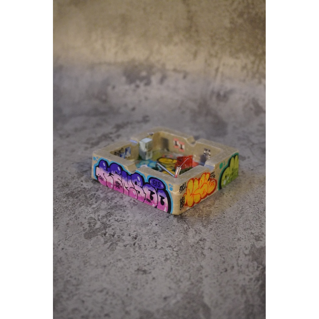 Asbak Skatepark Graffiti | Ashtray | Asbak | Clay | Clay art | Clay custom | Asbak Skena | Asbak Y2K