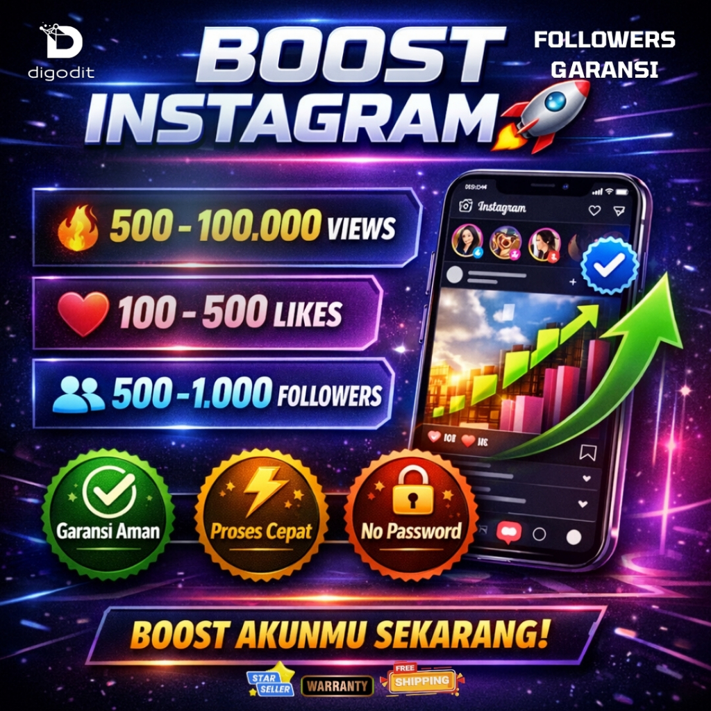 Followers Garansi | BOOST INSTAGRAM MURAH Views 100K+ | Likes & Followers REAL + GARANSI