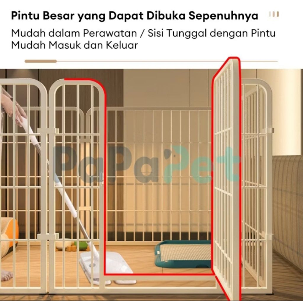 Pagar anjing kucing kandang kurungan cage warna putih
