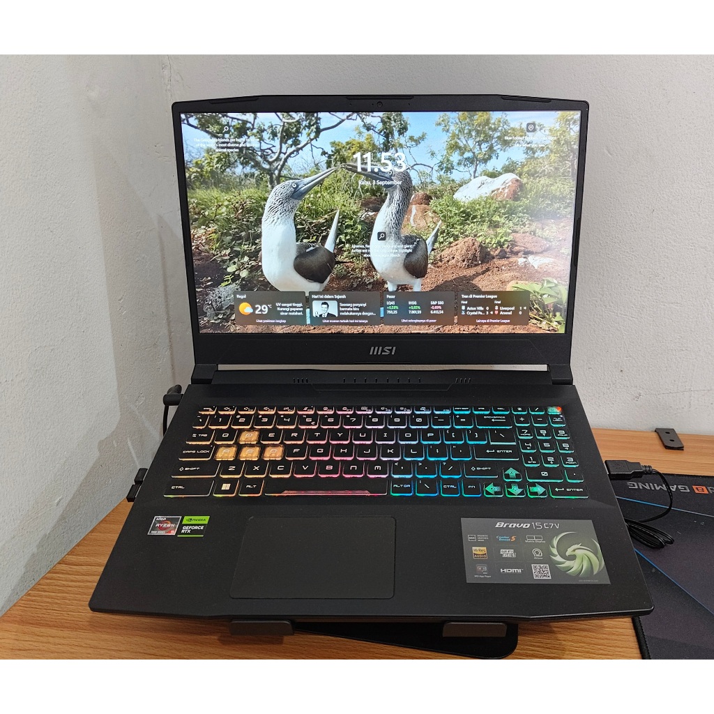 MSI LAPTOP GAMING BRAVO 15 C7V SECOND MULUS