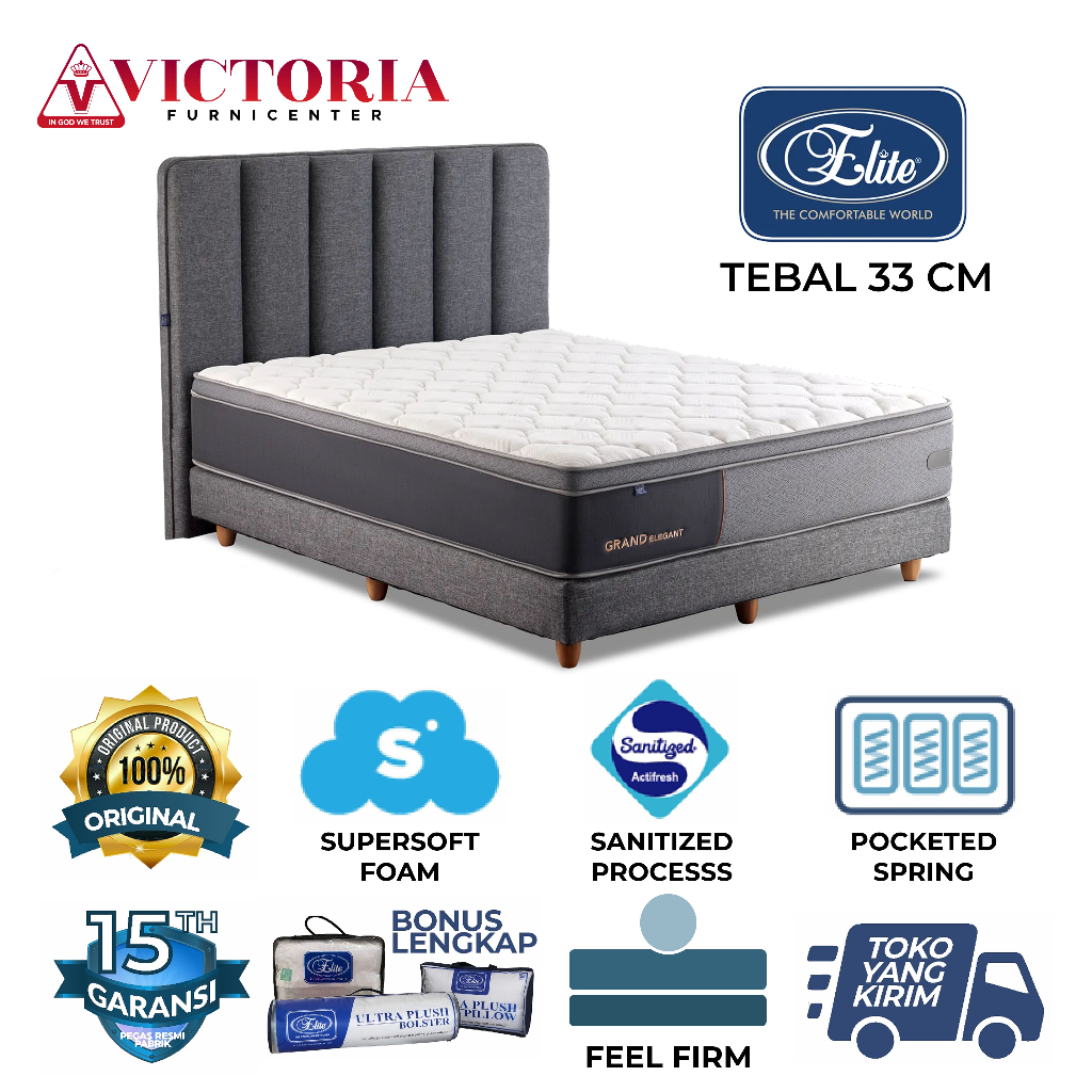 Elite Grand Elegant 180 x 200 180x200 Fullset Full Set Full Bed Set