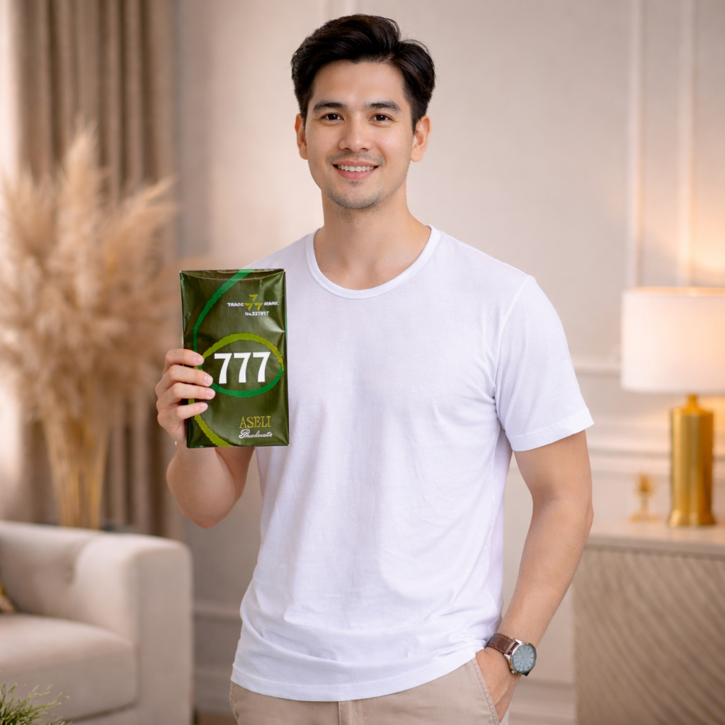 ( 1 Pcs ) Oblong 777 Original AseLi || Kaos Oblong Pria 777 Size 34-54 bahan 100% katun || Oblong Pr