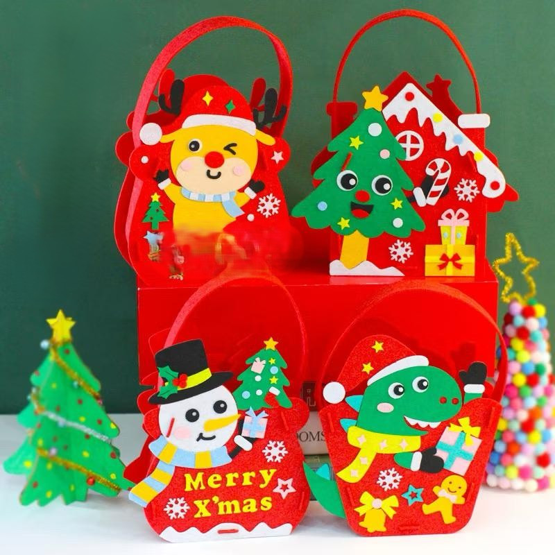 DIY Tas Flanel Natal / DIY Tas Merry Chrismas Bahan Flanel