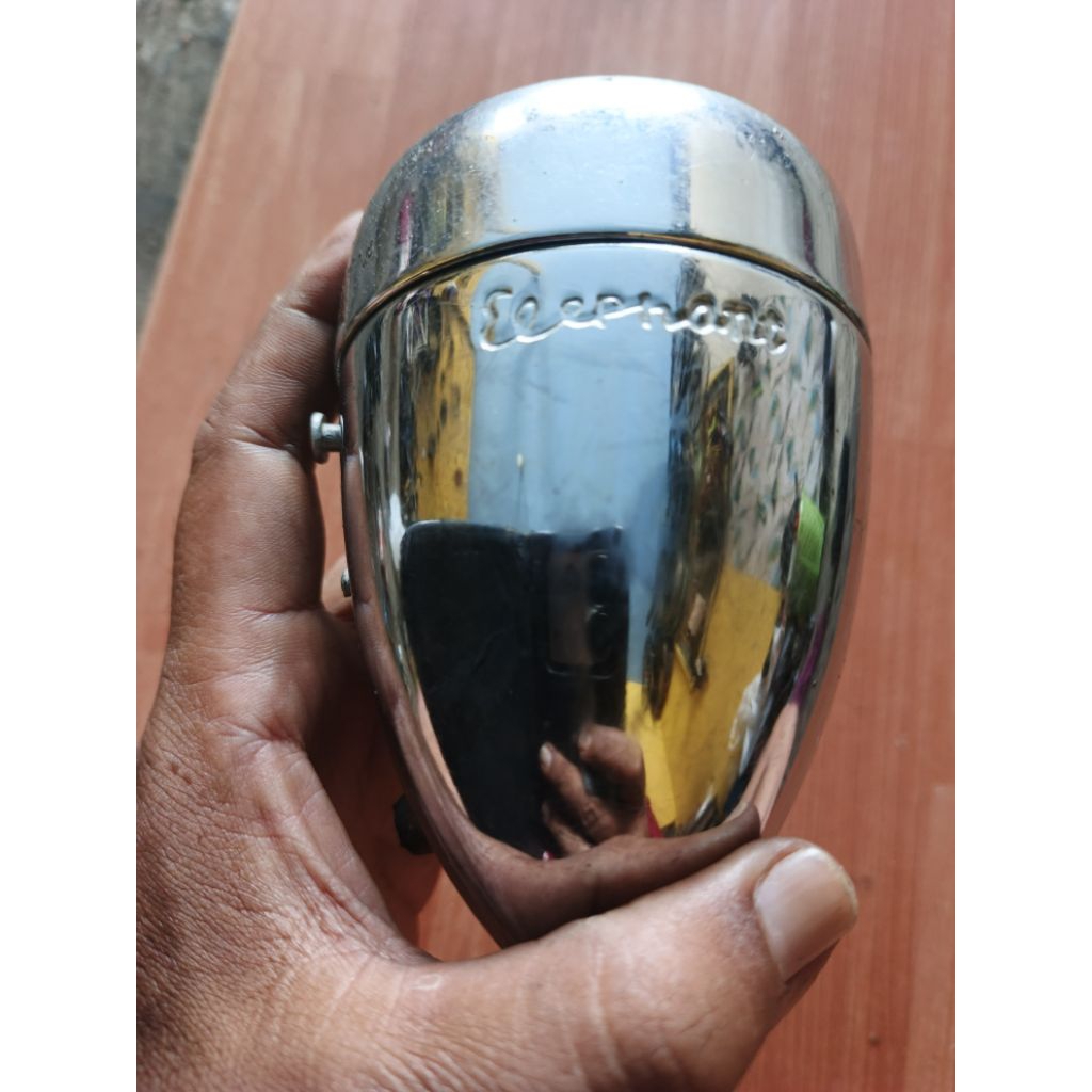 lampu sepeda onthel merk elephant komplit nos