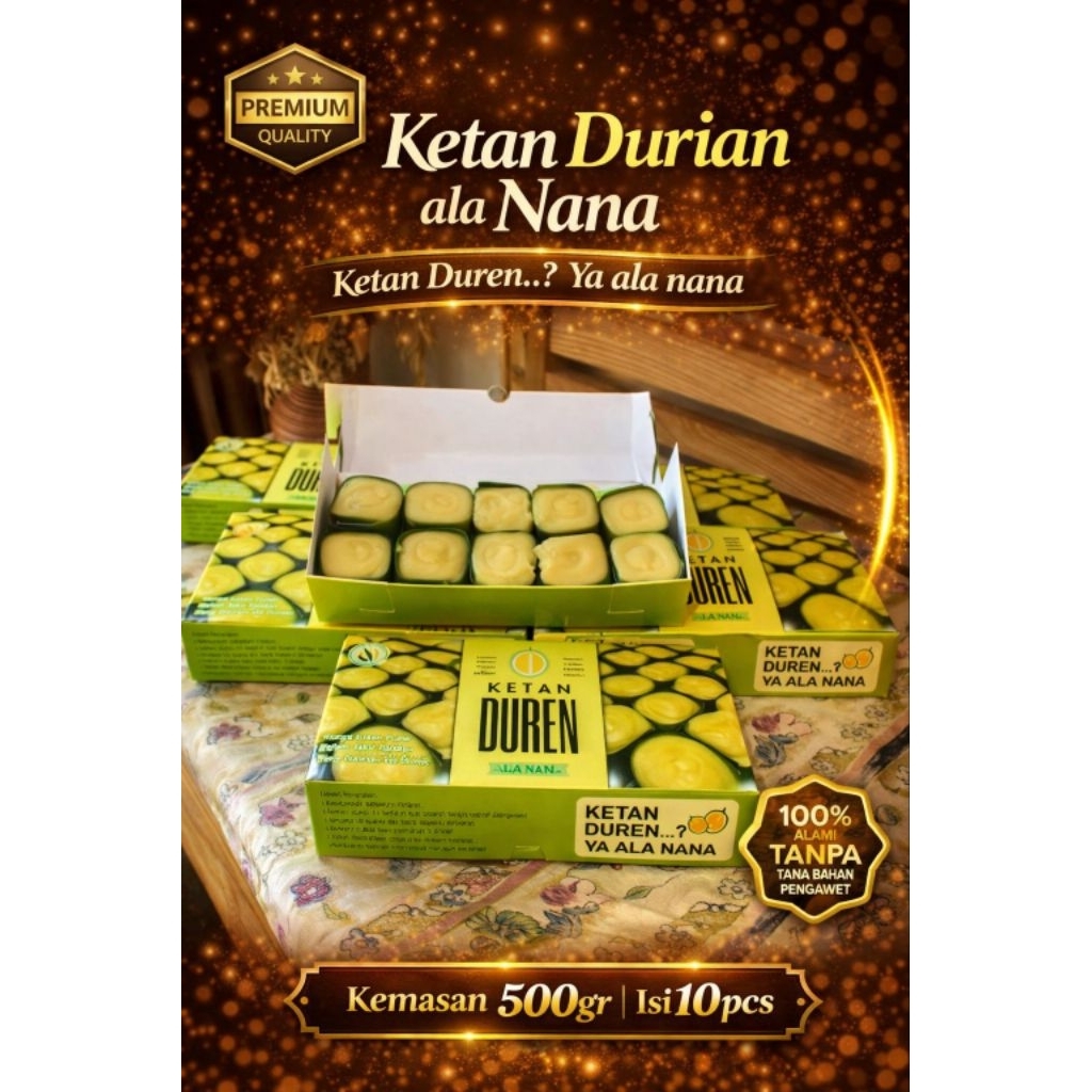Ketan Durian Ala Nana Khas Malang 500 Gram Isi 10 Pcs