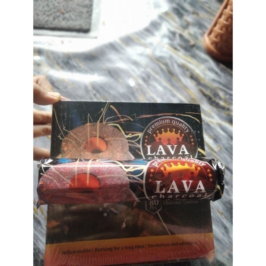 Arang Lava bulat lubang /Arang Tahan Lama untuk Bukhur