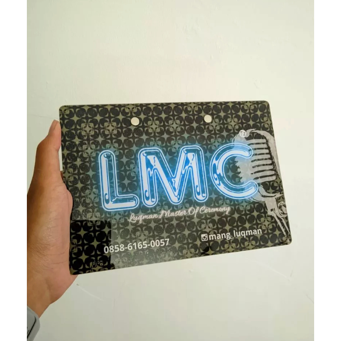 Custom QCard MC Acrylic Akrilik, Cue card Wedding Event