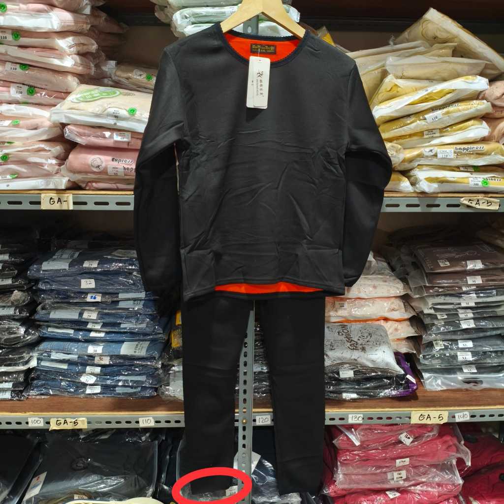 DEFFECT  1 set Longjohn winter diskon minor murah sale pakaian dalam musim dingin wanita pria (1 ata