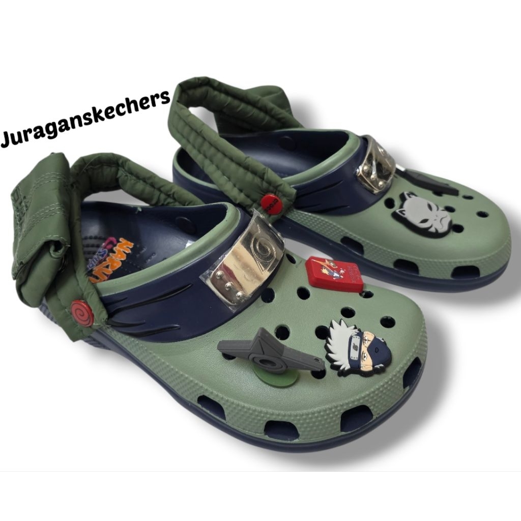 BESTPROMO SANDAL CRQCS NARUTO X KAKASHI/SANDAL NARUTO X KAKASHI/SANDAL PRIA (CROCS NARUTO X KAKASHI)