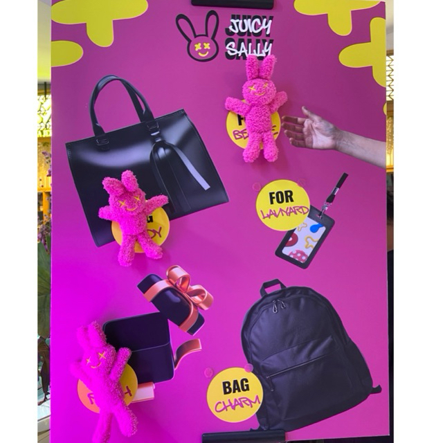 gantungan tas juicy sally boneka kelinci mini pink lucu sale