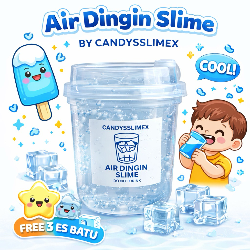 Air Dingin Slime By Candysslimex | Clear Slime | Slime Bening | Slime Minuman Viral | Mainan Anak