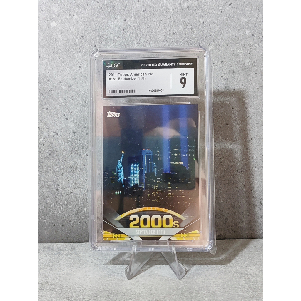 Kartu CGC 9 MINT 2011 Topps American Pie #181 September 11th – 9/11 Memorial Card – Historic Event