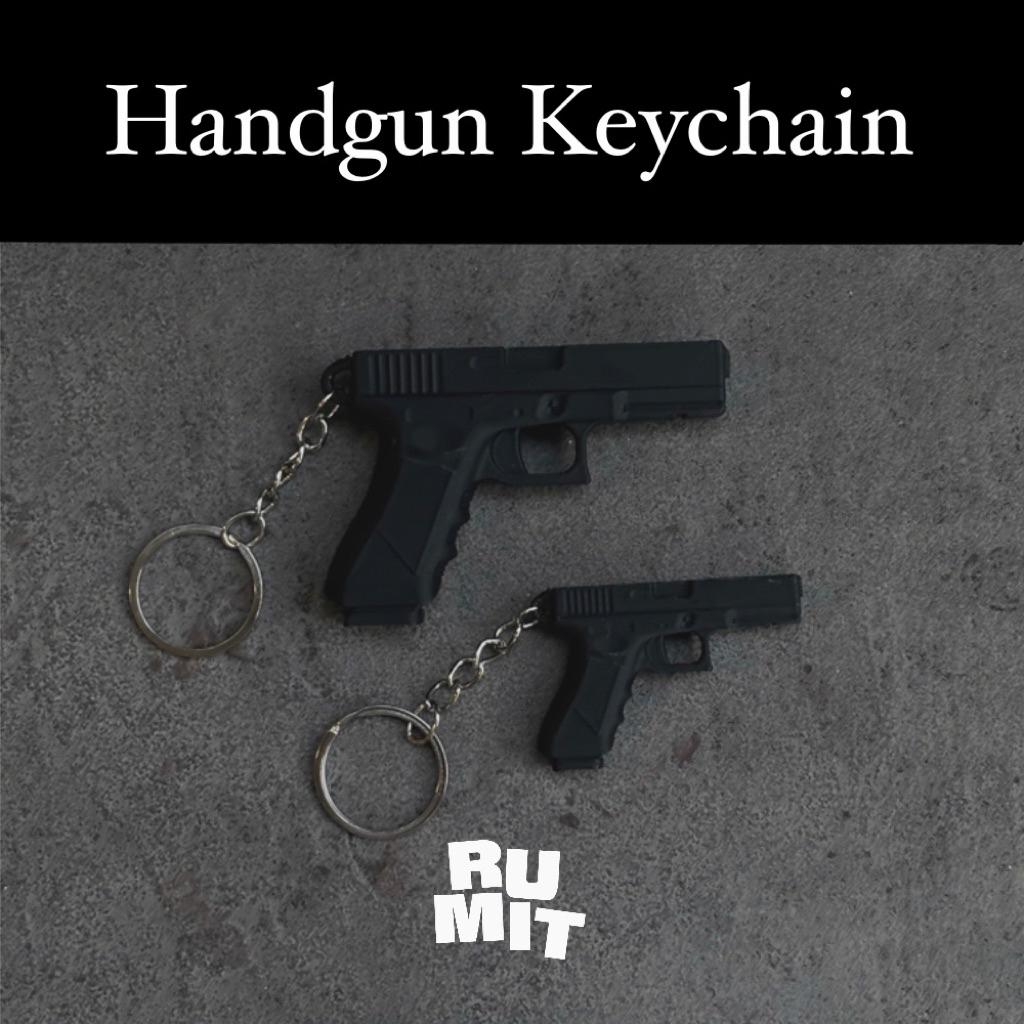 Handgun Keychain | Gantungan Kunci Pistol mini Merchandise Hadiah