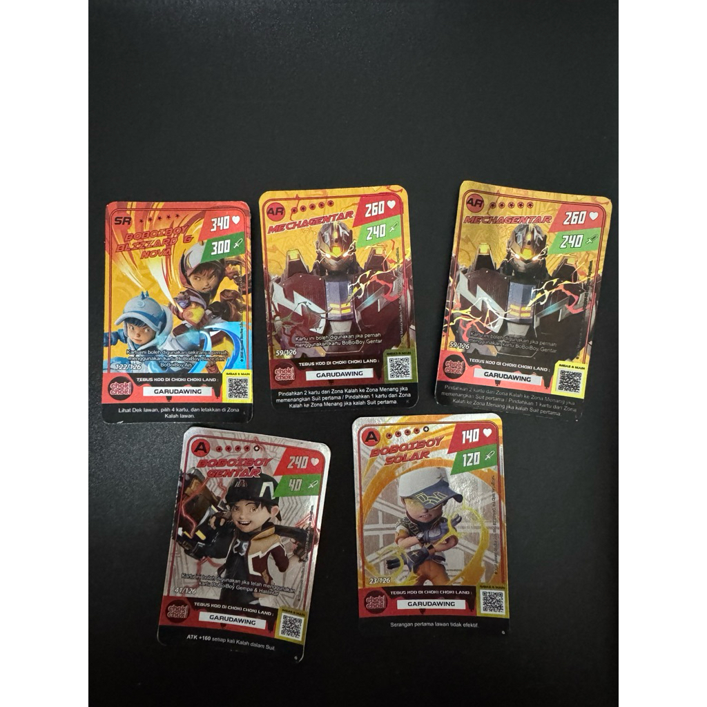 Kartu Boboiboy Mechagentar SR AR