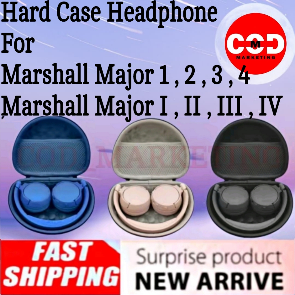 Hard Case - Bag Headphone Marshall Major I - Marshall Major II - Marshall Major III - Marshall Major