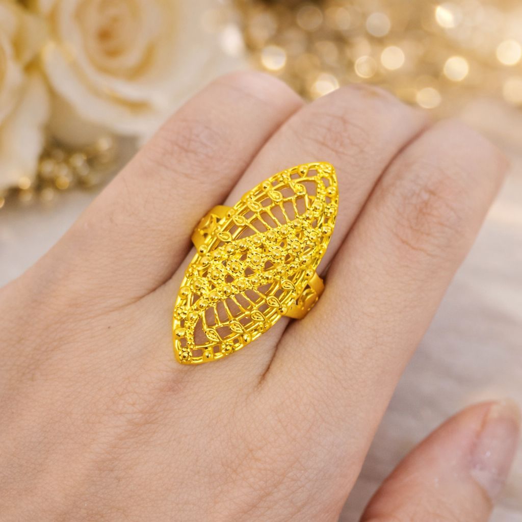 [NO0038] Cincin Dubai Titanium Lapis Emas 24k Berkualitas Anti Luntur