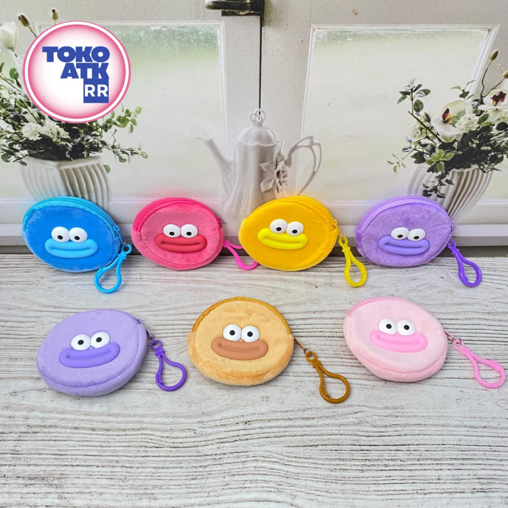 POUCH KOIN KAIN UGLY FACE AKSESORIS TAS ANAK LUCU IMUT DOMPET KOIN GANTUNG HALUS GROSIR COD MURAH