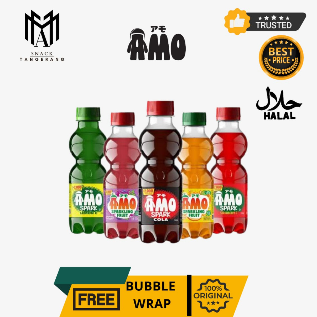 Minuman Nabati AMO CSD Lemon Strawberry Cola Orange Anggur 200 ML