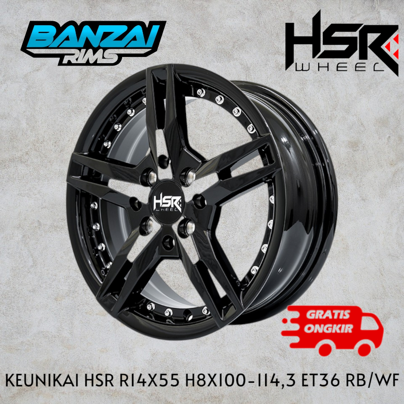 velg hsr keunikai r14 velg racing murah velg mobil wuling air ev calya sigra dll velg hsr keunikai