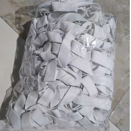 KARET 1KG - karet elastis /karet kolor 1,6 cm putih per 1kg