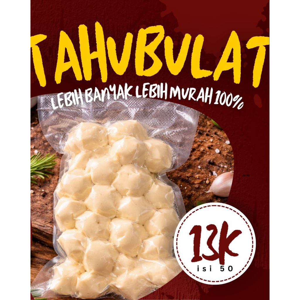 TAHU BULAT MENTAH ISI 50 FREE BUMBU TABUR