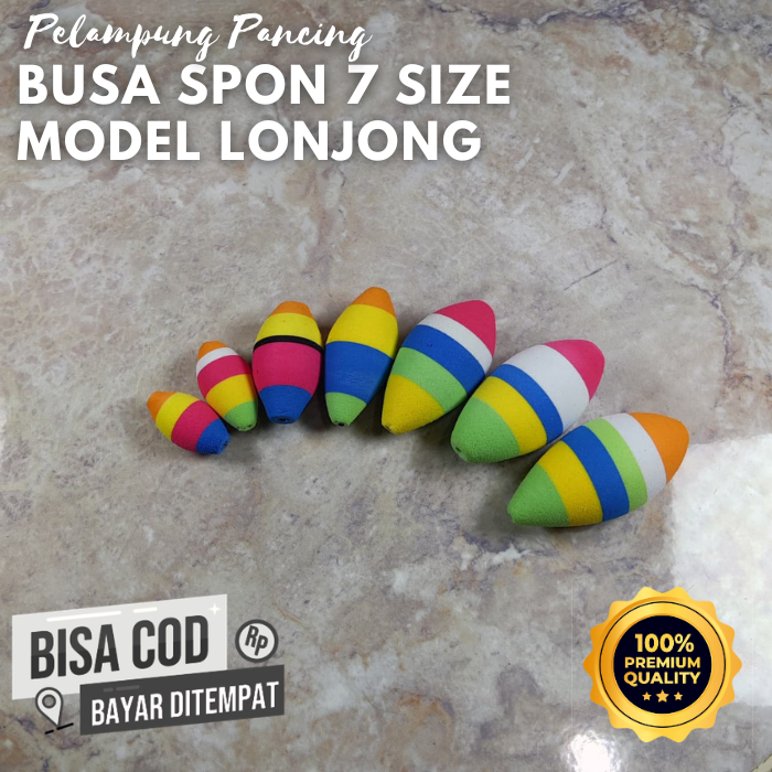 Pelampung Pancing Busa Bolong Tengah | Model Lonjong | Kumbul Spon Gabus
