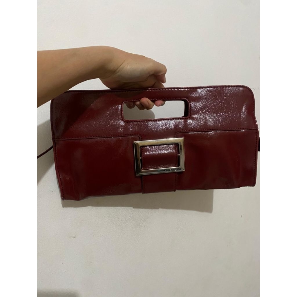 nine west maroon preloved bag
