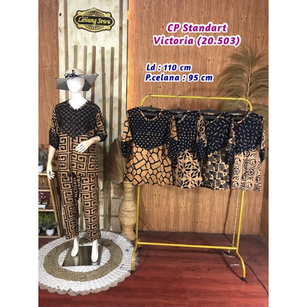 Lawang Sewu One Set/Setelan Batik Katun Premium Pekalongan Batik Cap Original Asli